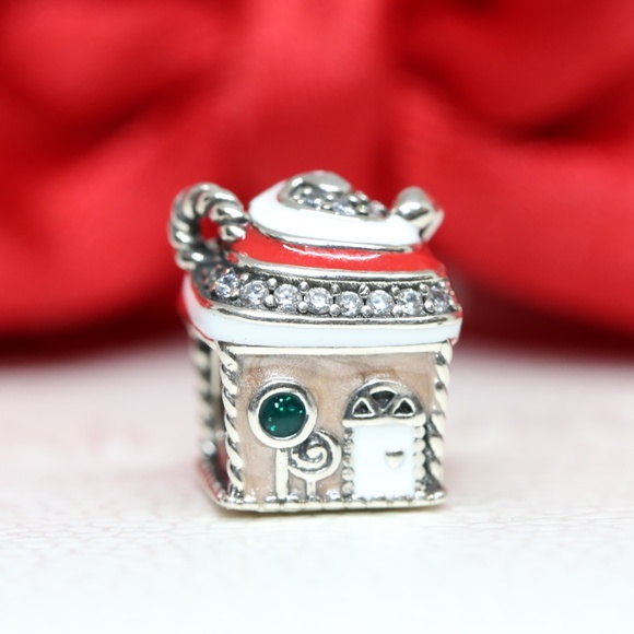 Pandora Sterling Silver Festive Gingerbread House Bead 792363C01 - Picture 1 of 8
